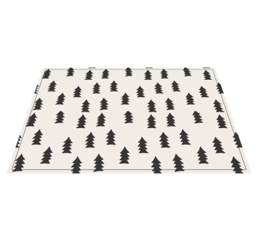 Vinyl rug pattern trees nordic style - TenStickers