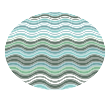Vinyl rug waves nordic style - TenStickers