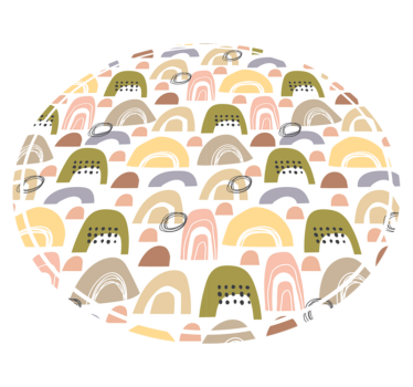 Nordic rainbow pattern rug - TenStickers