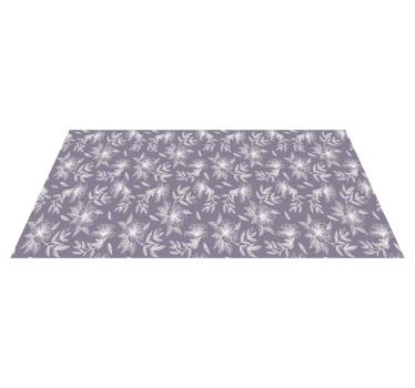 Lilac floral texture rug - TenStickers