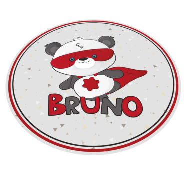 Superpanda personalised rug - TenStickers