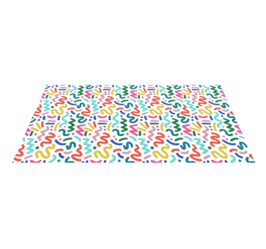 Abstract coloured shapes contemporary rugs - TenStickers