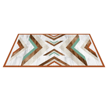 Wooden Boho Aztec ethnic style rugs - TenStickers