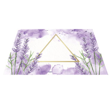Digital lavender triangle contemporary rugs - TenStickers