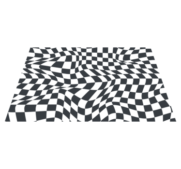 Distorted checkered contemporary rugs - TenStickers
