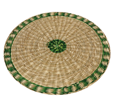 Woven Look Round Vinyl Rug - TenStickers