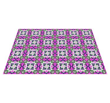 pink hydraulic tile vintage rug - TenStickers