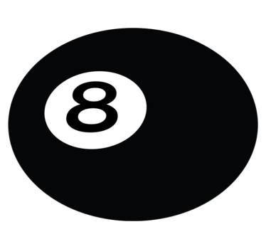 Billiard ball number 8 circular vinyl rug - TenStickers