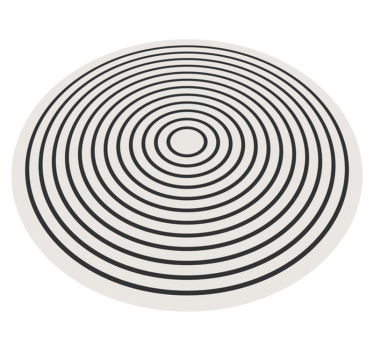 Rounded lines office floor rug - TenStickers