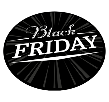 Black Friday circular vinyl floor mat - TenStickers