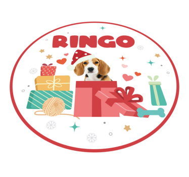 Personalized pet Christmas custom vinyl rug  - TenStickers
