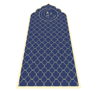 Moroccan-inspired pattern blue floor carpet - TenStickers