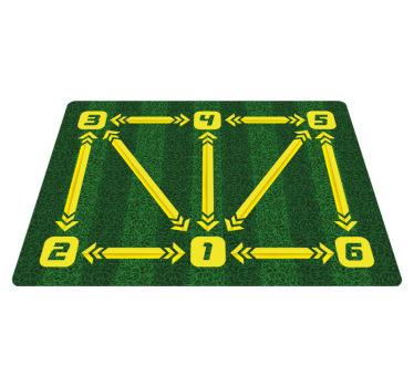 Football training design vinyl rug - TenStickers