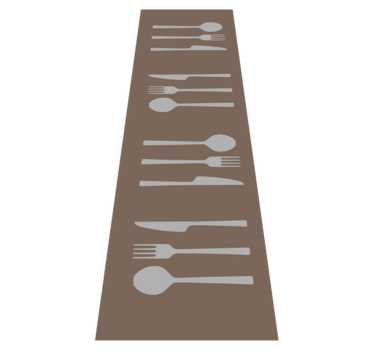Fork knife and spoon kitchen vinyl mat - TenStickers