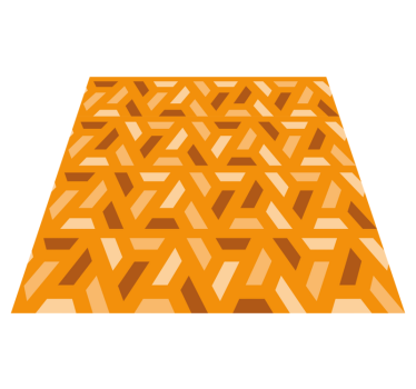 Abstract pattern orange living room vinyl rug - TenStickers