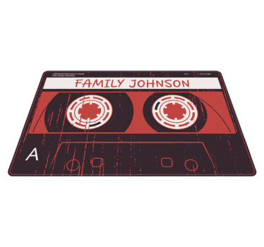 Classic Cassette Design Custom Family Rug - TenStickers