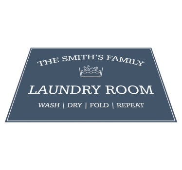 Family Laundry room Custom Floor Mat - TenStickers