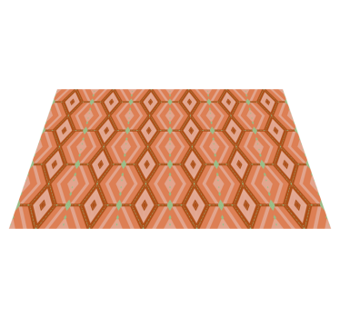 Geometric vinyl rug in patterned harmony - TenStickers
