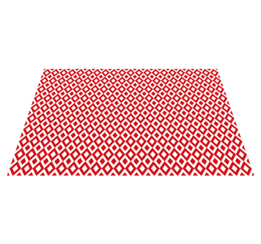 Diamond motif red vinyl rug - TenStickers