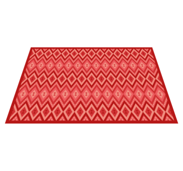 Ethnic vintage design red vinyl rug - TenStickers