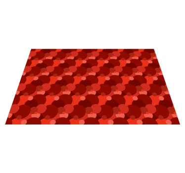 Modern circles pattern red vinyl rug - TenStickers