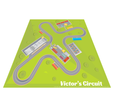 Customizable Playroad road vinyl rug - TenStickers