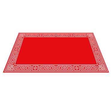 Classic Greek design red vinyl rug - TenStickers