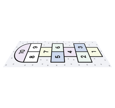 Hopscotch Play game vinyl rug - TenStickers