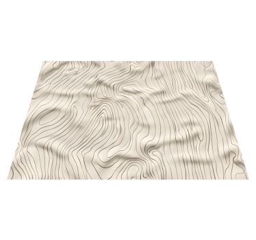 Abstract lines beige vinyl rug - TenStickers