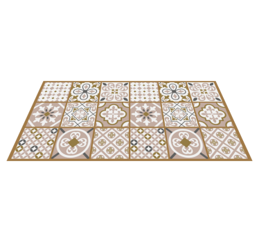 Patterned Floor Accent tile vinyl rug - TenStickers