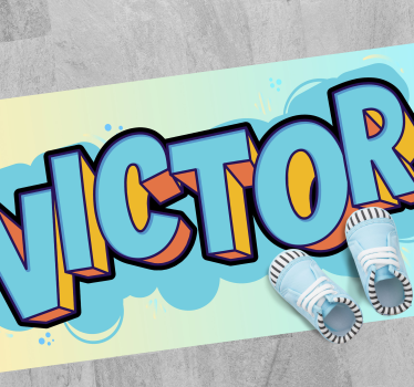 3d customizable name vinyl carpet - TenStickers