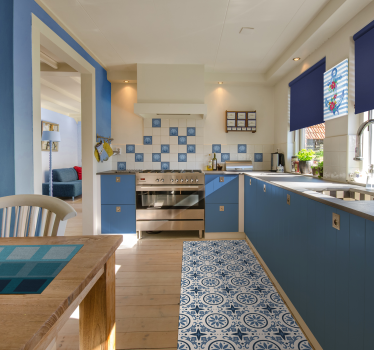 Barcelona Navy Vinyl tile mat - TenStickers