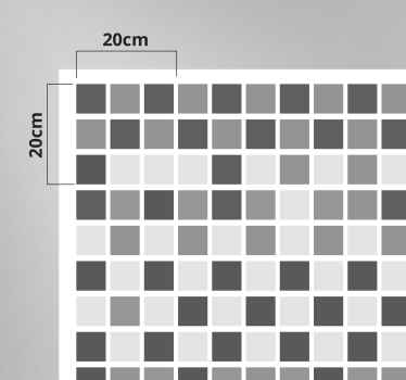 Grey shades bathroom vinyl rug - TenStickers