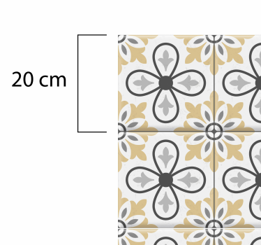 Retro tiles vinyl kitchen mat - TenStickers