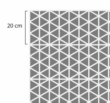 Triangular grey element kitchen vinyl rug - TenStickers
