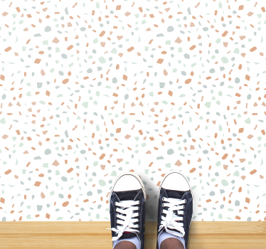 Terrazo candy tile kitchen vinyl rug - TenStickers