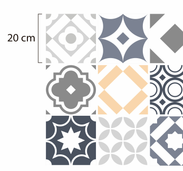 Bathroom vinyl rug tiles motif - TenStickers