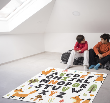 Stunning alphabet kids vinyl rug - TenStickers