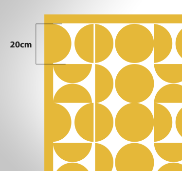 Half circles geometric art geometric carpets - TenStickers