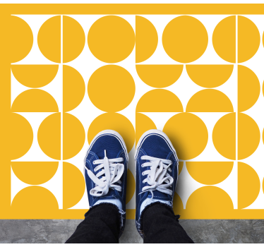 Half circles geometric art geometric carpets - TenStickers