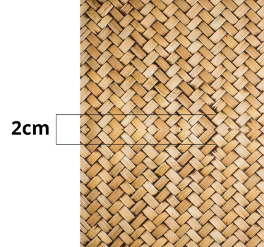 Bamboo woven effect wood effect bathroom vinyl rug - TenStickers