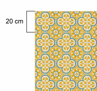 yellow hydraulic tile vintage rug - TenStickers