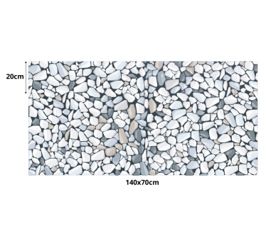 Pebble stone arrangement kitchen vinyl rug - TenStickers