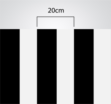 Kitchen black and white stripes vinyl rug - TenStickers