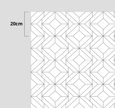 White Pattern geometric vinyl rug - TenStickers