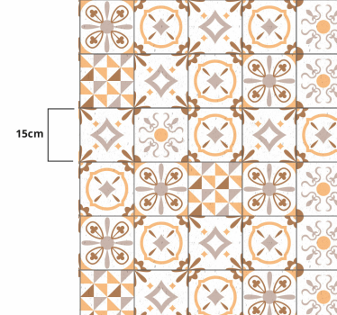Brown tiles vinyl kitchen mat - TenStickers