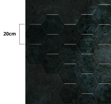 Hexagonal Pattern tile vinyl rug - TenStickers