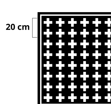 Cross Pattern Design geometric vinyl rug - TenStickers