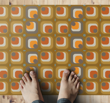 Retro Color Blocks vintage vinyl rug - TenStickers