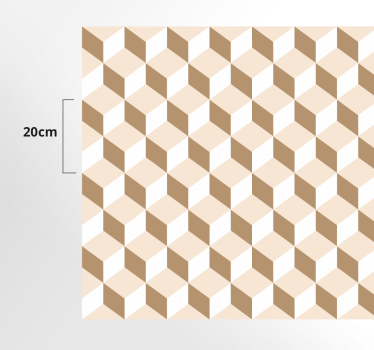 Cubic honeycomb pattern kitchen vinyl rug - TenStickers